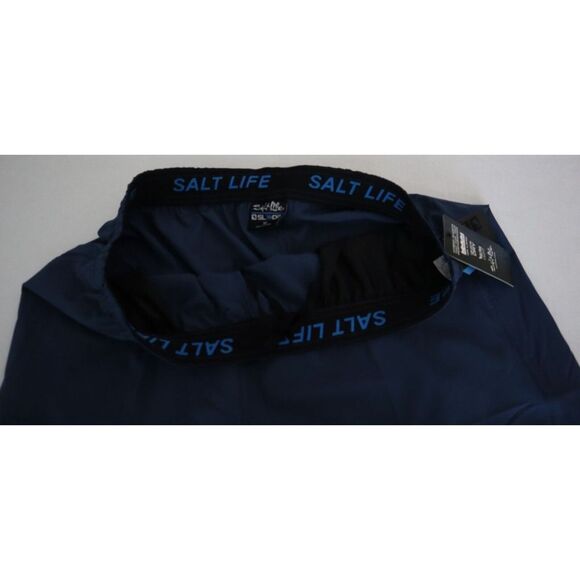 Salt Life SLM4032 Men Sz XL Navy Blue The Chase 4-Way Stretch Hybrid Shorts $50 - Picture 3 of 9